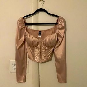 Satin bustier top
